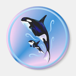 Imã Orca Mãe e Bebê Magneta