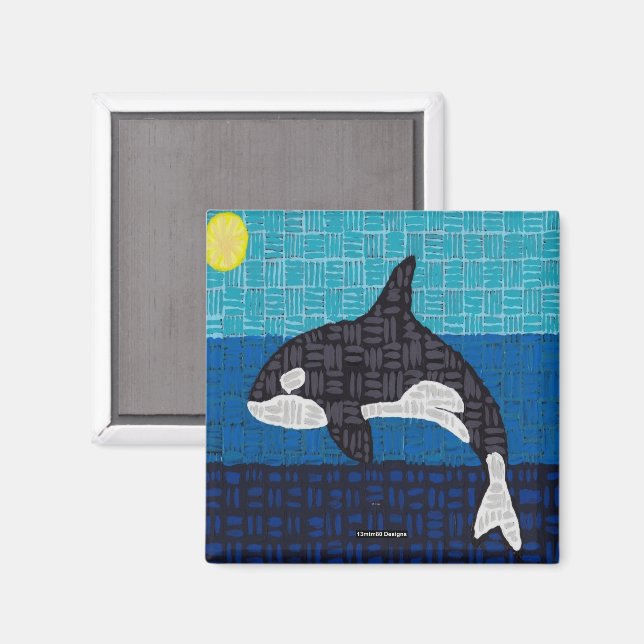 Imã Orca (square) - Magnet (Front/Back)