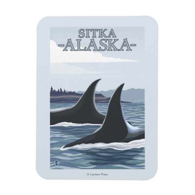 Ímã Orca Whales #1 - Sitka, Alasca (Vertical)