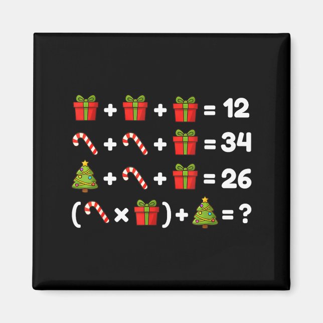 Imã Order Of Operations Quiz Christmas Math Teacher 67 (Frente)