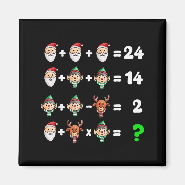 Imã Order Of Operations Quiz Christmas Math Teacher Xm (Frente)