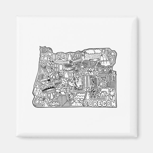 Imã Oregon Doodle (Frente)