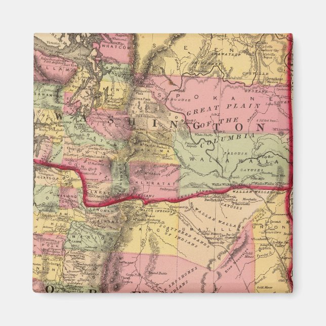 Imã Oregon, e o Território de Washington (Frente)