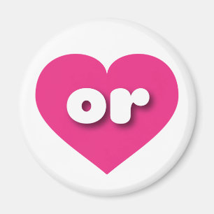 Imã Oregon Hot Pink Heart - Amor