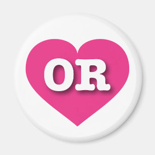 Imã Oregon Hot Pink Heart - Big Love