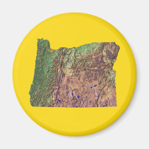 Imã Oregon Map Magnet