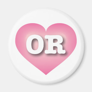 Imã Oregon Pink Fade Heart - Big Love