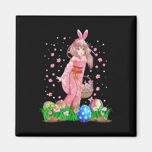 Imã Orelhas de Coelho de Páscoa Kawaii Anime Japonês M