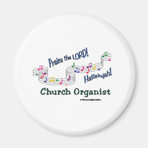 Imã Organista colorido das notas