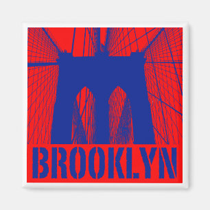 Imã Orgulho 2 da silhueta da ponte de Brooklyn