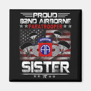 Imã Orgulho 82º Bandeira da Irmã Americana Paratrooper