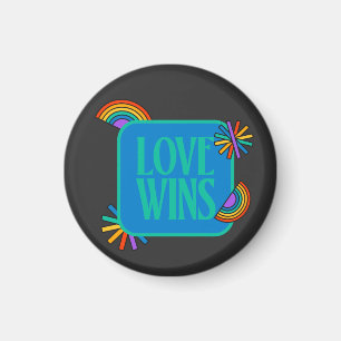 Imã Orgulho, amor ganha. Gay arco-íris lgbtq