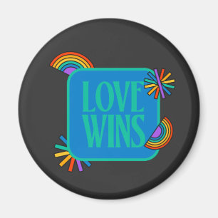 Imã Orgulho, amor ganha. Gay arco-íris lgbtq