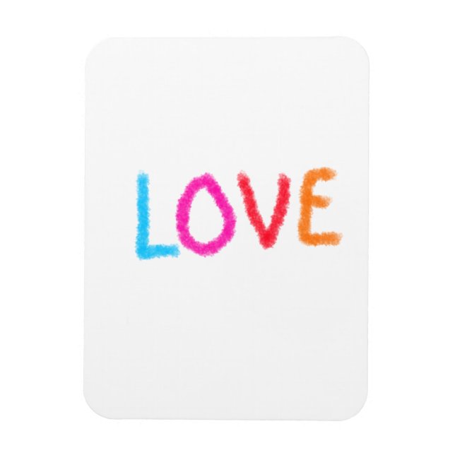 Ímã Orgulho amoroso arco-íris LGBTQ junho moderno (Vertical)