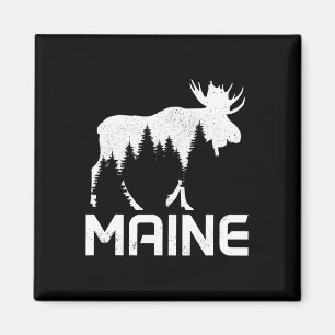 Imã Orgulho Antigo de Maine Lembrança Alce Natureza Ca