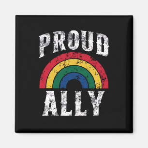 Imã Orgulho Arco-íris Aliado Orgulhoso Lesbiana Orgulh
