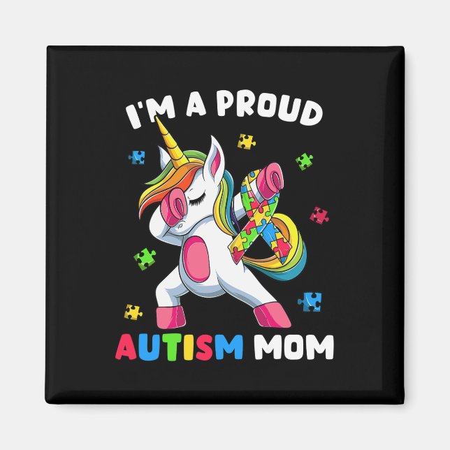 Imã Orgulho Autismo Mãe Dab Dance (Frente)