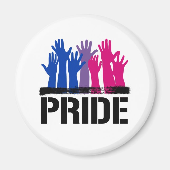 Imã Orgulho Bissexual Juntos (Frente)