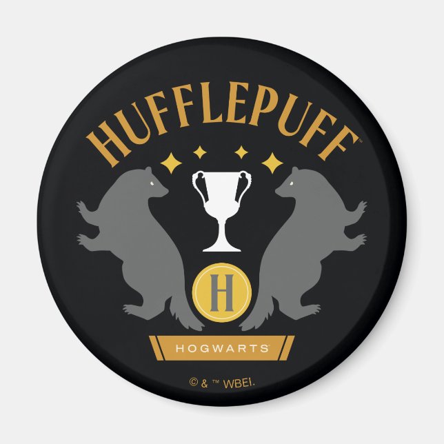 Imã Orgulho da Casa do Texugo e Cálice HUFFLEPUFF™ Est (Frente)