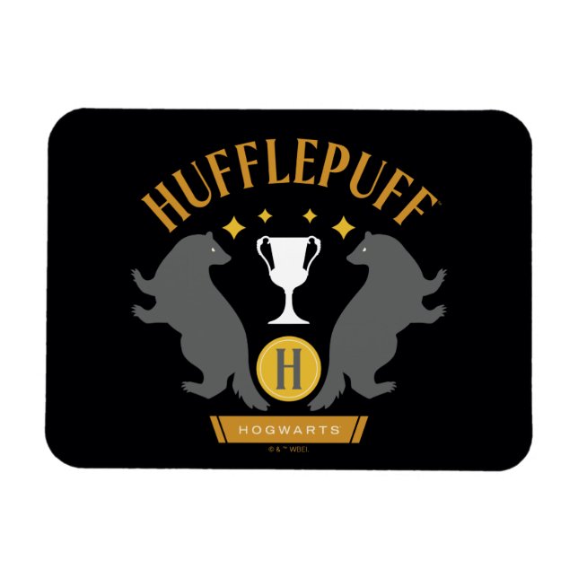 Ímã Orgulho da Casa HUFFLEPUFF™ com Grafismo de Texugo (Horizontal)