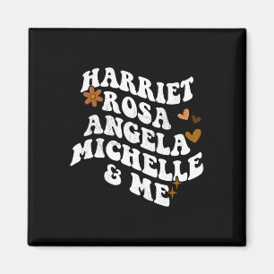 Imã Orgulho da Melanina Retro Groovy Harriet Rosa Ange