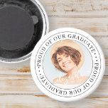Imã Orgulho da nossa Foto de Graduação Moderna do Form<br><div class="desc">Este design simples e clássico é composto por tipografia serif e adiciona uma foto personalizada.</div>