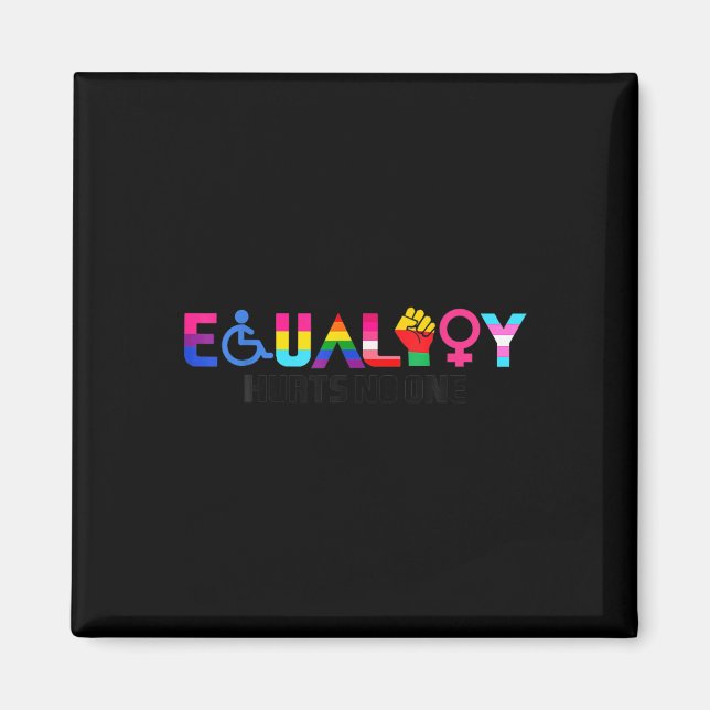 Imã Orgulho de Igualdade Arco-íris Lgbtq Feminista Sím (Frente)