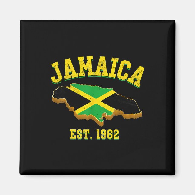 Imã Orgulho de Mapa da Bandeira jamaicana do Dia da In (Frente)