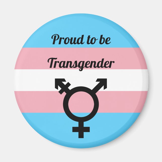 Imã Orgulho de ser transgênere | Orgulho Trans (Frente)
