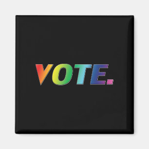 Imã orgulho de "voto", lgbtq, lgbt cores preto