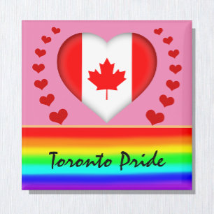 Imã Orgulho e Corações de Toronto Sinalizador / Amor
