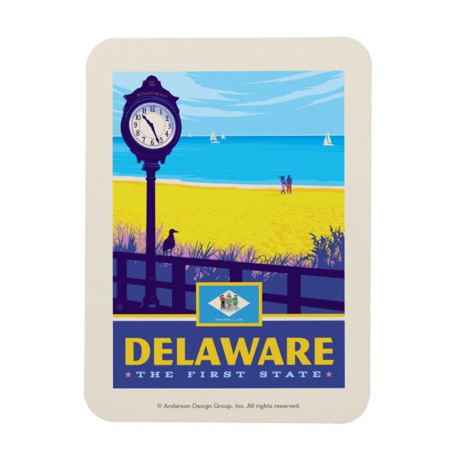 Ímã Orgulho Estatal | Delaware (Vertical)