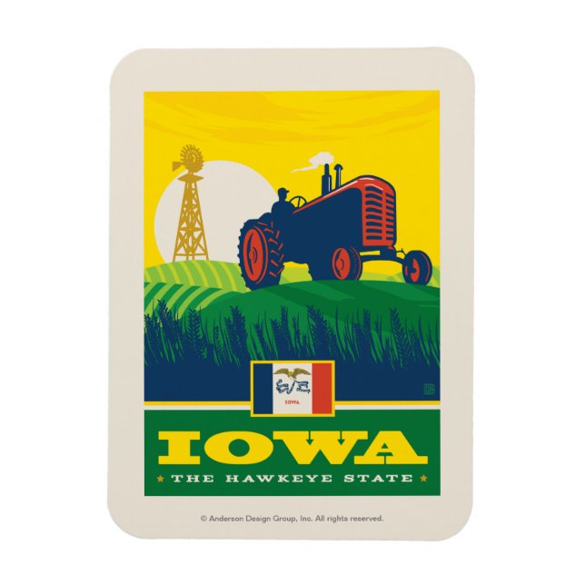 Ímã Orgulho Estatal | Iowa (Vertical)