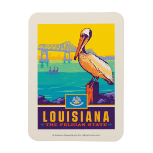 Ímã Orgulho Estatal   Louisiana