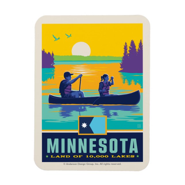 Ímã Orgulho Estatal | Minnesota (Vertical)