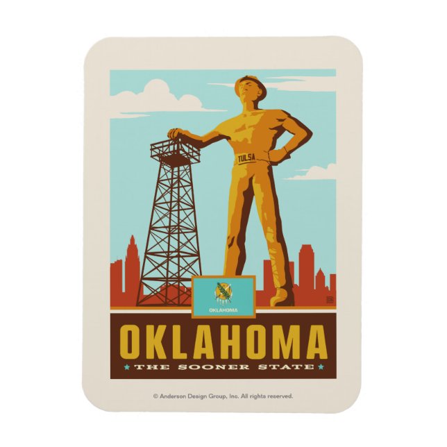 Ímã Orgulho Estatal | Oklahoma (Vertical)