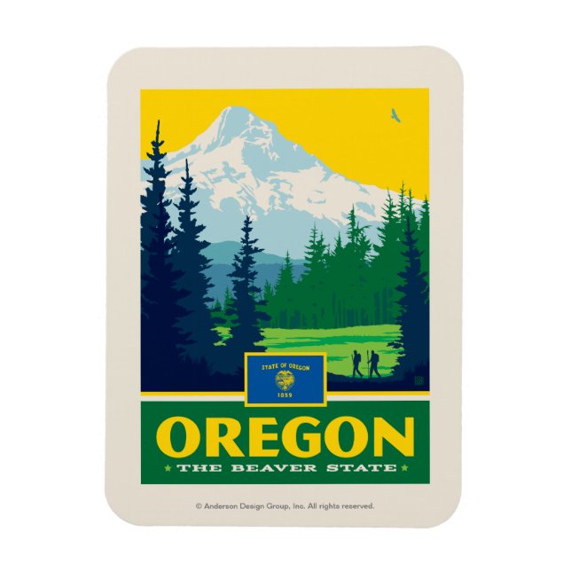 Ímã Orgulho Estatal | Oregon (Vertical)