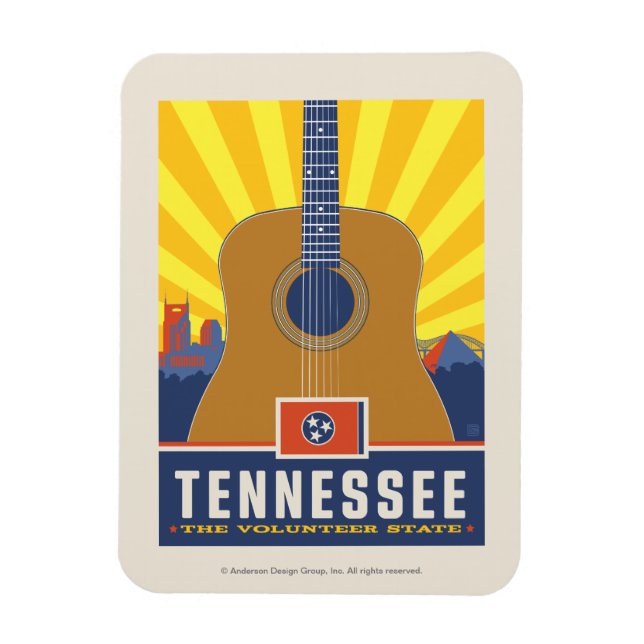Ímã Orgulho Estatal | Tennessee 2 (Vertical)