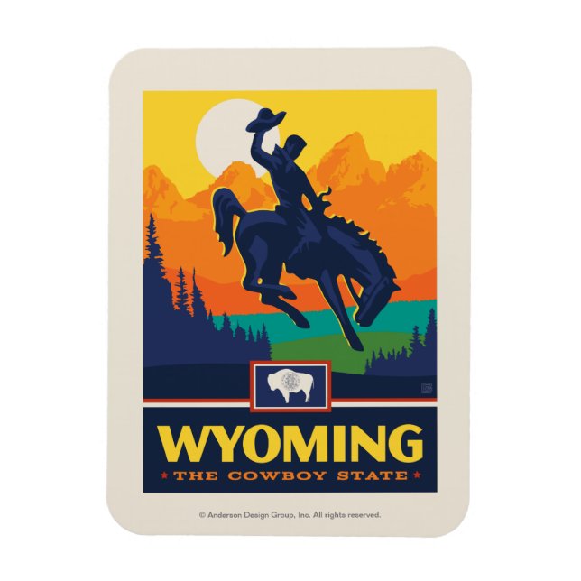 Ímã Orgulho Estatal | Wyoming (Vertical)