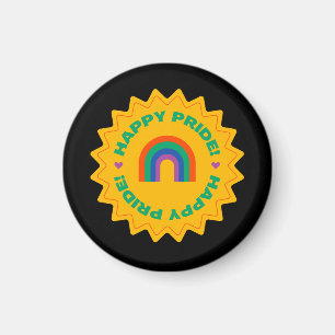 Imã Orgulho. Feliz orgulho. Gay amor. cor arco-íris