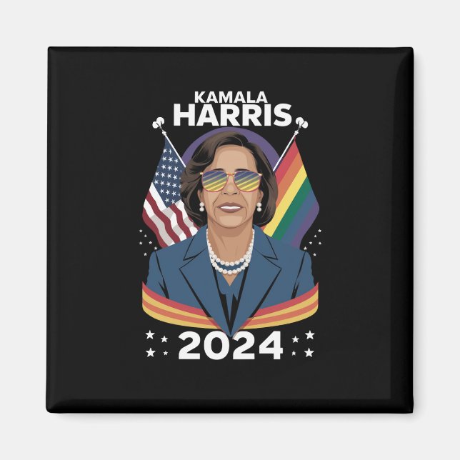 Imã Orgulho gay Kamala Harris 2024 Vice-Presidente LGB (Frente)