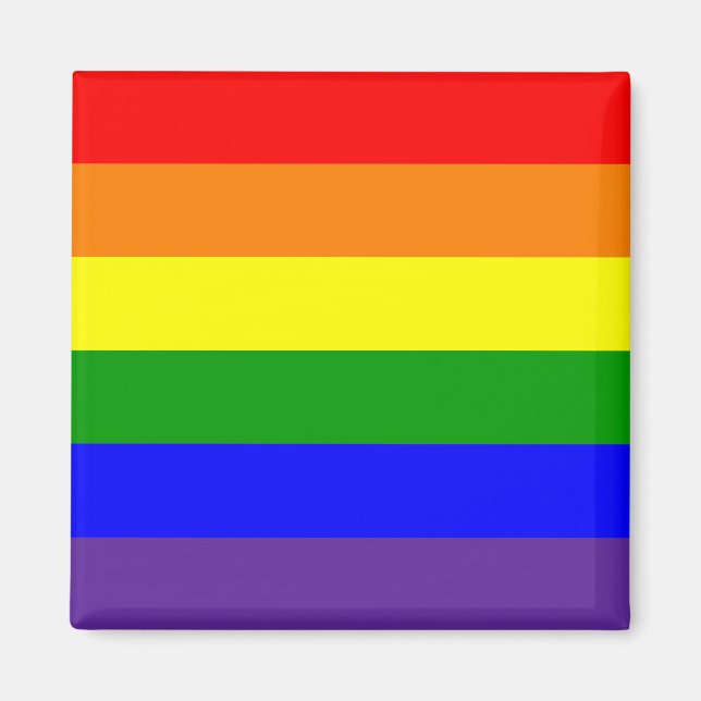 Imã Orgulho Gay Lésbico LGBT Arco-íris (Frente)