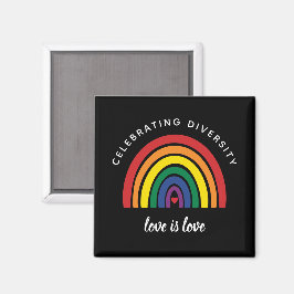 Imã Orgulho Gay LGBT Celebrando a Diversidade Amor é A