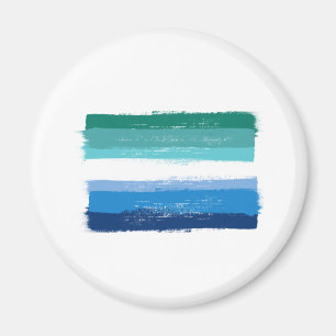 Imã ORGULHO GAY MASCULINO PINTADO - Azul-celeste