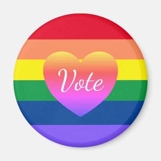 Imã Orgulho gay Rainbow Vote Político 2024 (Frente)