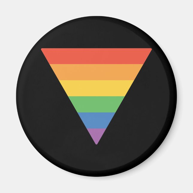 Imã Orgulho gay Triângulo arco-íris (Frente)