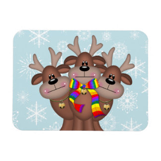 Ímã Orgulho gay Whimsic Christmas Reindeer