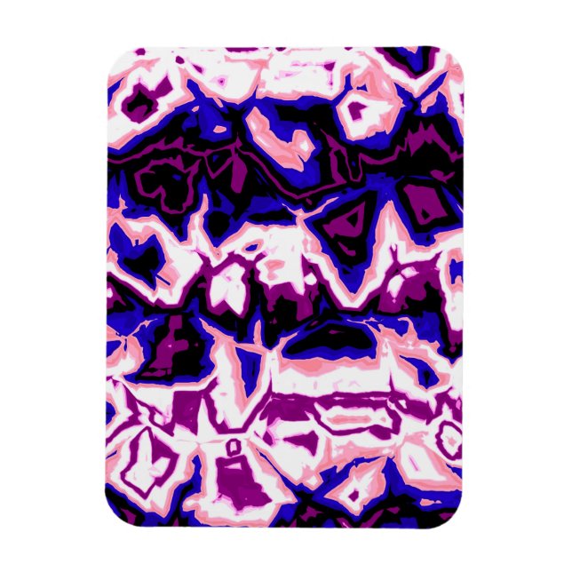 Ímã Orgulho Genderfluid Listras Mármore Funky Boho Ret (Vertical)