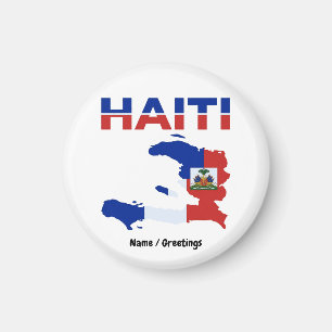 Imã Orgulho Haitiano Bandeira Haiti Mapa Desenho Patri