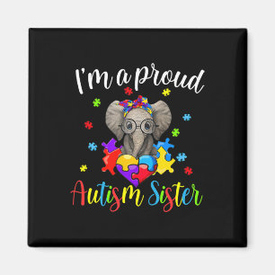 Imã Orgulho Irmã Autismo Conhecer Elefante Bonito Queb